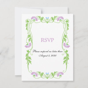 Tarjetas de RSVP / Respuesta de Florales y Remolin