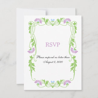 Tarjetas de RSVP / Respuesta de Florales y Remolin