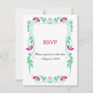 Tarjetas de RSVP / Respuesta de Florales y Remolin