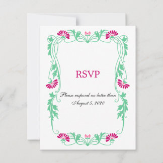 Tarjetas de RSVP / Respuesta de Florales y Remolin
