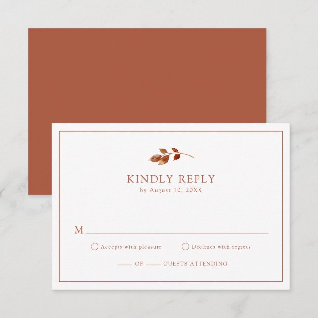 Tarjetas de RSVP Simples y Elegantes (Anverso / Reverso)