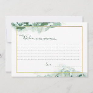 Tarjetas de Sabiduría de Boda con Marco Dorado y M