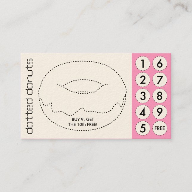 tarjetas de sacador cortadas buñuelo (Anverso)