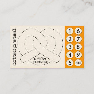 tarjetas de sacador cortadas del pretzel suave