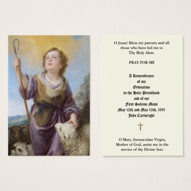 TARJETAS DE SALUD ANIVERSARIAS DE LA ORDENACIÓN SA (Anverso y reverso)