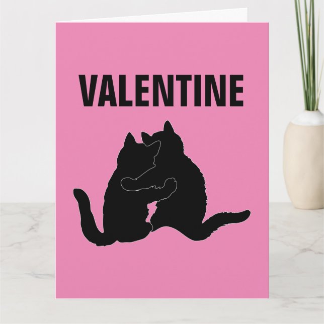 TARJETAS DE SALUDO DE DÍA DE SAN VALENTÍN PARA GAT (Anverso)