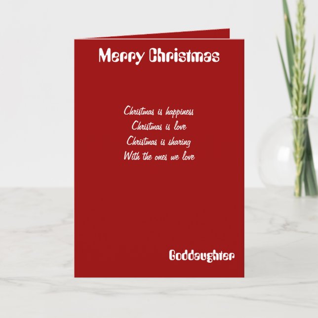 Tarjetas de saludo de Navidades de la diosa hija (Anverso)
