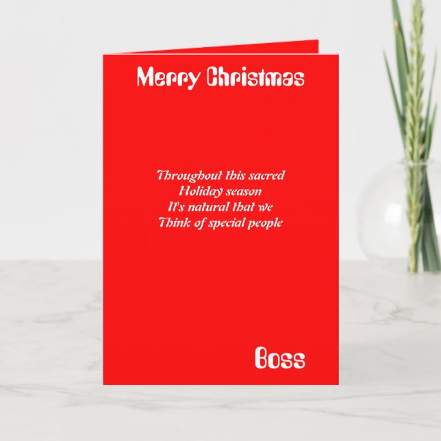 Tarjetas de saludo de Navidades jefes (Anverso)