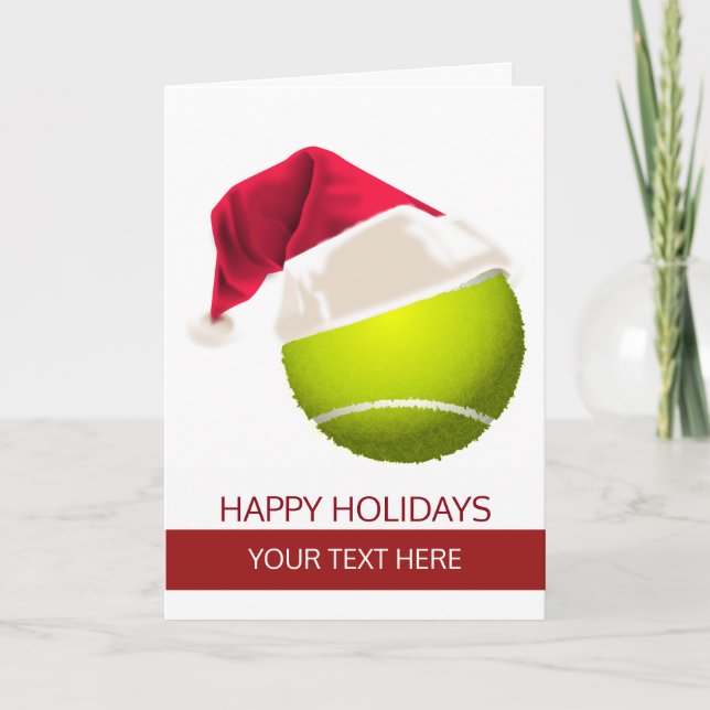 Tarjetas de saludo de vacaciones de tenis (Anverso)