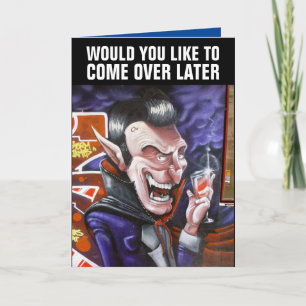 TARJETAS DE SALUDO DIVERTIDAS DE DRÁCULA DE HALLOW