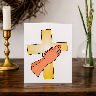 Tarjetas de saludo Manos en Cruz