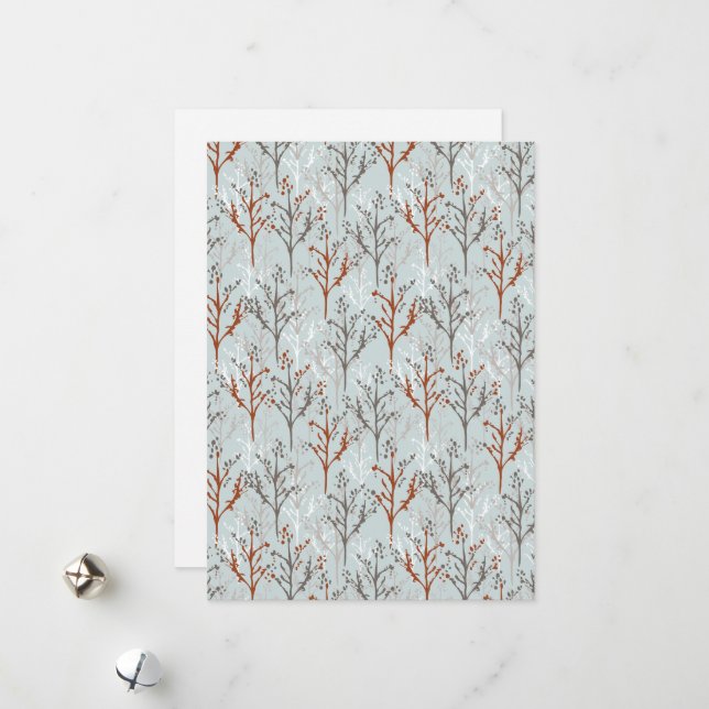 Tarjetas de Saludo Navideñas Árboles Bosque (Anverso/Reverso In Situ)