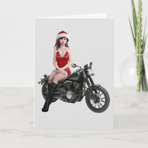TARJETAS DE SALUDO PARA MOTOCICLISTA DE NAVIDAD