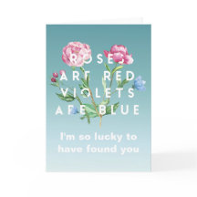 Tarjetas de saludo | Rosas son rojas Violetas son 