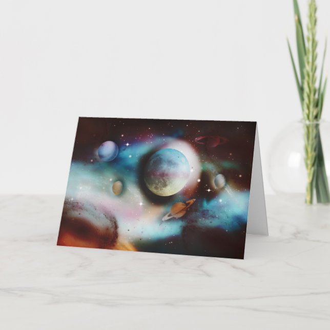 Tarjetas de saludo Space Nebula y stars (Anverso)