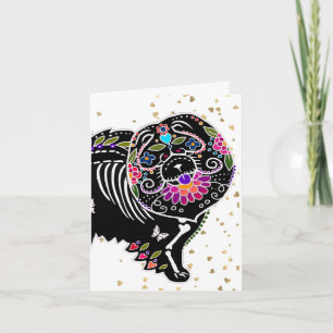 TARJETAS DE SALUDO SUGARSKULL CHOW -Arte