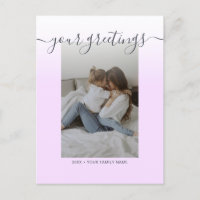 Tarjetas de salutación para fotos familiares con l