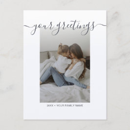 Tarjetas de salutación para fotos familiares con l