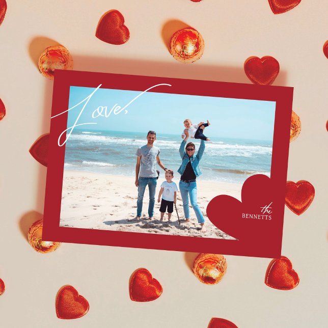 Tarjetas de San Valentín con foto en marco de amor (Subido por el creador)