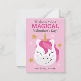 Tarjetas de San Valentín de aula Unicorn para niño