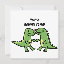 Tarjetas de San Valentín de dinosaurios