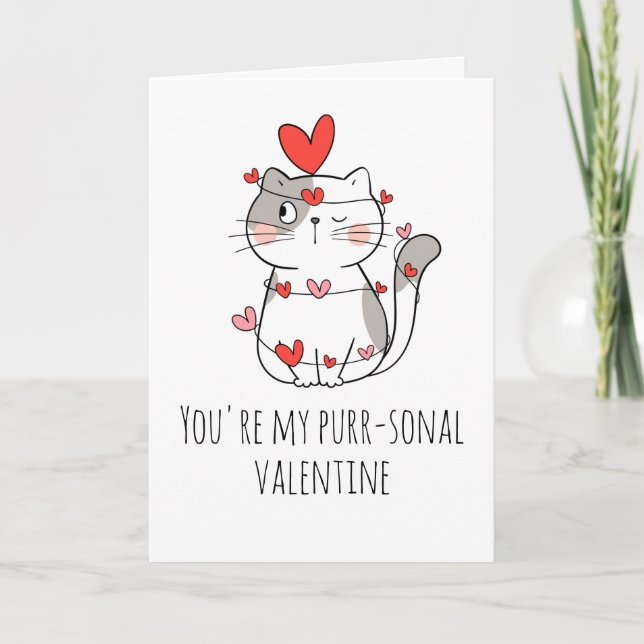 tarjetas de San Valentín de gatos divertidos (Anverso)
