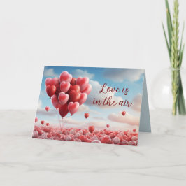 Tarjetas de San Valentín de globos con forma de co