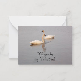 Tarjetas de San Valentín de los cisnes