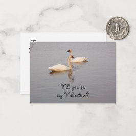 Tarjetas de San Valentín de los cisnes
