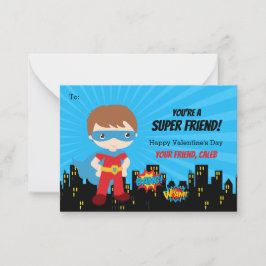 Tarjetas de San Valentín de superhéroes - Escuela