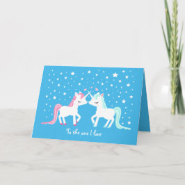 Tarjetas de San Valentín de Unicornios enamorados