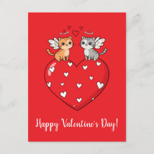 Tarjetas de San Valentín Feliz para Gatos