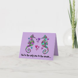 Tarjetas de San Valentín para caballitos de mar