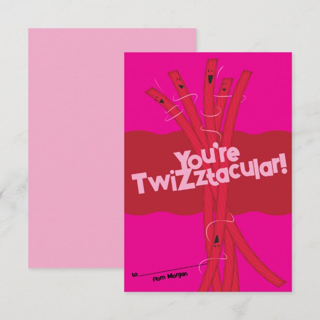 Tarjetas de San Valentín para clase con dulces (Anverso / Reverso)