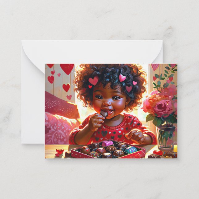 Tarjetas de San Valentín para clase de afroamerica (Anverso)