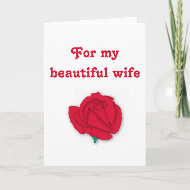 Tarjetas de San Valentín para mi bella esposa (Anverso)
