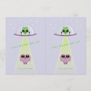 Tarjetas de San Valentín para niños de OVNI recort