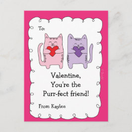Tarjetas de San Valentín para niños gatos gatitos