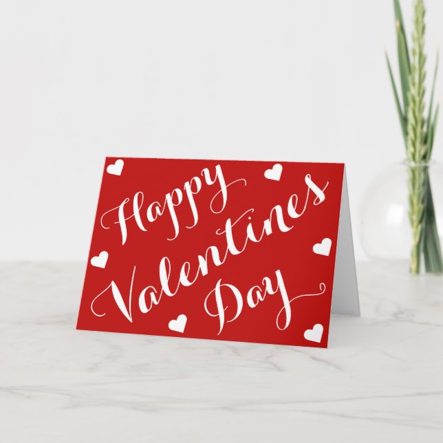 Tarjetas de San Valentín personalizadas Red Happy  (Anverso)