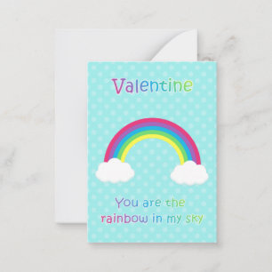 Tarjetas de San Valentín Rainbow para niños