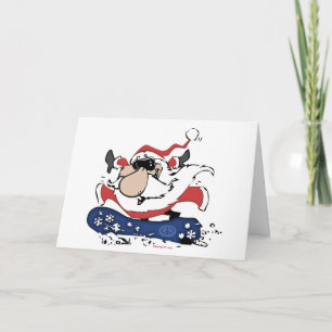 Tarjetas de Santa de la snowboard