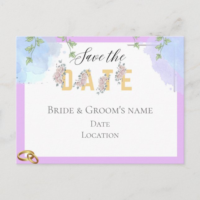 Tarjetas de Save the Date (Anverso)