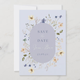 Tarjetas de "Save the Date" de Boda con Flor Silve