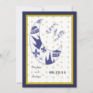 Tarjetas de "Save the Date" del Barrio Francés de 