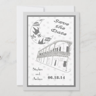Tarjetas de "Save the Date" del Barrio Francés de 