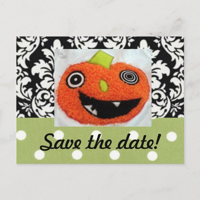 Tarjetas de Save the Date para Boda de Halloween (Anverso)