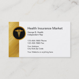 Tarjetas de seguro de salud elegantes para empresa