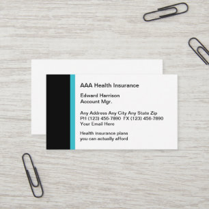 Tarjetas de Seguro de Salud Médico