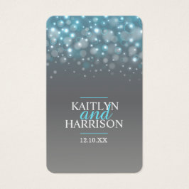 Tarjetas de selección de comida boda gris azul cha