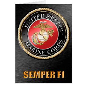 Tarjetas de Semper Fi de la Infantería de Marina d